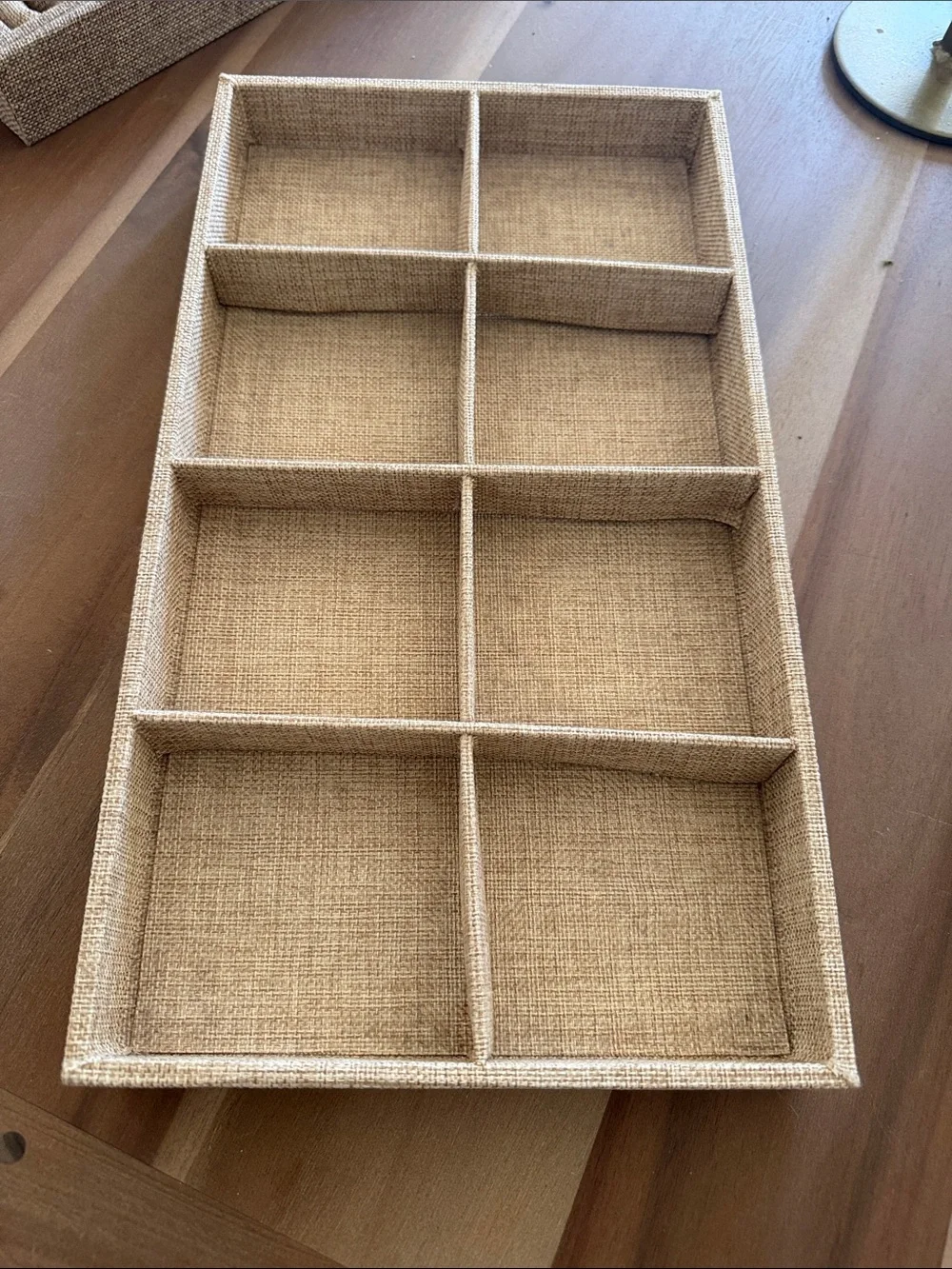 Neutral Beige 8 Compartment Drawer jewelry Organizer